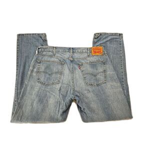 Levi's Jeans Mens 38x34 Blue Jeans Denim Relaxed Straight Leg Distressed